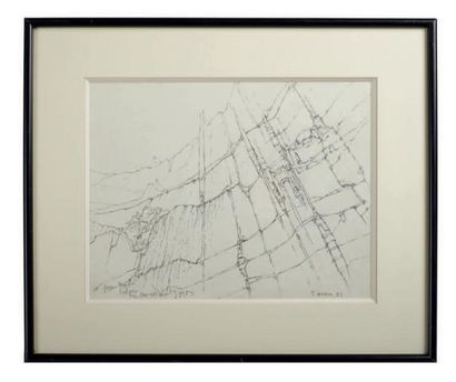 JESSE AMADO Untitled, 1983 Crayon sur papier. Signé et daté en bas à gauche. H_24,5...