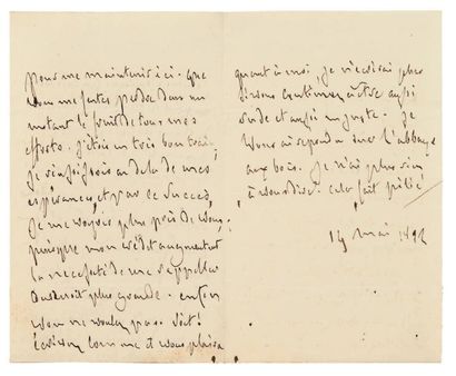 François de CHATEAUBRIAND 3 Lettres autographes, [Londres] 7-14 mai 1822, à la duchesse...