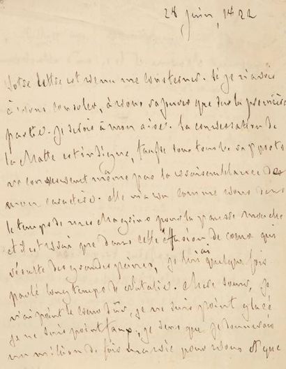 François de CHATEAUBRIAND 3 Lettres autographes, [Londres] 25 et 28 juin et 2 juillet...