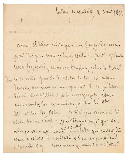 François de CHATEAUBRIAND 2 Lettres autographes, Londres 2 et 6 août 1822, à la duchesse...