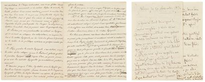 François de CHATEAUBRIAND Minute de lettre avec corrections autographes, Vérone 20...