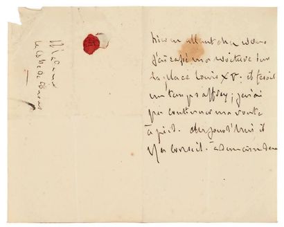 François de CHATEAUBRIAND 4 Lettres autographes, [1823?], à la duchesse de Duras;...