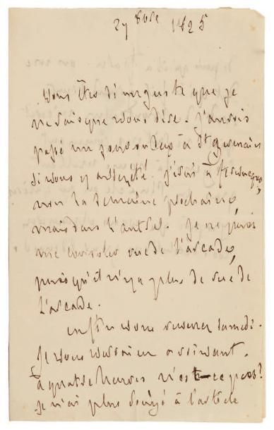 François de CHATEAUBRIAND 3 Lettres autographes, 5-27 octobre 1825, à la duchesse...