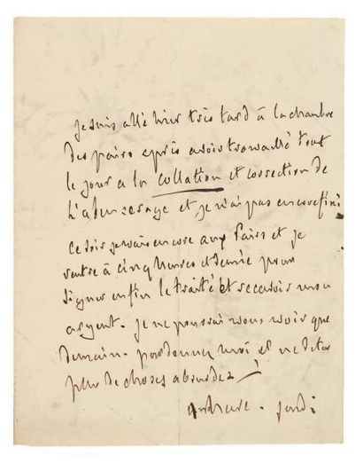 François de CHATEAUBRIAND 5 Lettres autographes, [février-mars 1826], à la duchesse...