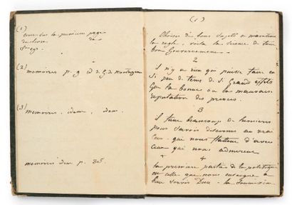Claire de Kersaint, duchesse de DURAS Manuscrit autographe signé, Pensées de Louis...
