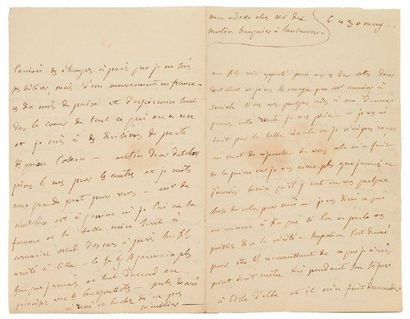 Germaine Necker, baronne de STAËL Lettre autographe, C[oppet] 30 mai [1815], à la...
