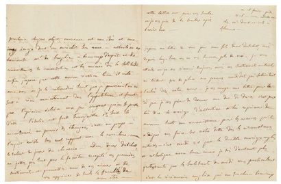 Germaine Necker, baronne de STAËL Lettre autographe, Pise 16 février 1816, à la duchesse...
