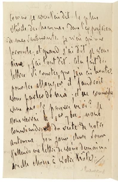 François de CHATEAUBRIAND 3 Lettres autographes, [août 1812], à la duchesse de Duras;...