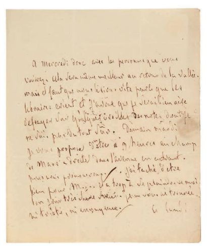 François de CHATEAUBRIAND 2 Lettres autographes, [janvier 1813?], à la duchesse de...