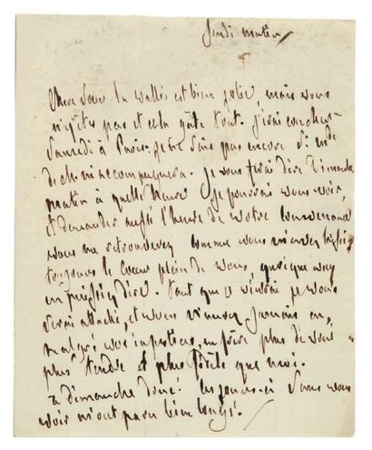 François de CHATEAUBRIAND 2 Lettres autographes, [avril-mai 1813], à la duchesse...