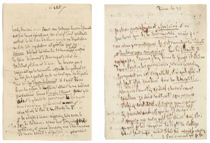 François de CHATEAUBRIAND 6 Lettres autographes, [Orléans 16-24 août 1815], à la...