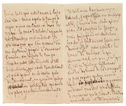 François de CHATEAUBRIAND Lettre autographe, 2 juillet 1816, à la duchesse de Duras;...