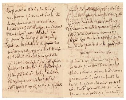 François de CHATEAUBRIAND 2 Lettres autographes, [octobre 1819], à la duchesse de...
