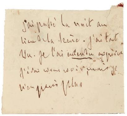 François de CHATEAUBRIAND Lettre autographe, [14 février 1820], à la duchesse de...