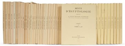 null REVUE D'ÉGYPTOLOGIE. Tomes 1 à 52 avec l'index des tomes 1 à 20. Paris, 1933...