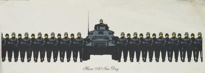 BANKSY (NÉ EN 1974) Have a nice day, 2003 Lithographie. Numérotée sur 500 exemplaires....