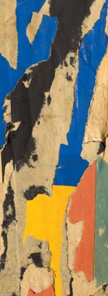 Mimmo ROTELLA (1918-2006) Spirale, 1961 Décollage d'affiches sur toile. Signé en...