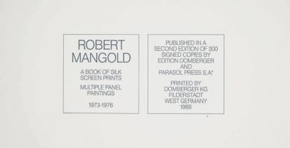 ROBERT MANGOLD (NÉ EN 1937) Untitled, 1973-1976 Ensemble de huit lithographies. Signée...