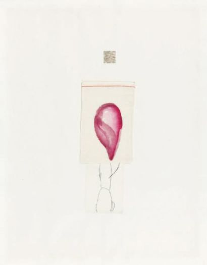 James BROWN (né en 1951) Untitled, 1994 Collage, crayon et aquarelle sur papier....