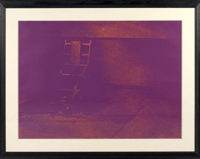 Andy Warhol (1928-1987) Electric chair, 1971 Sérigraphie sur papier. Signée et numérotée...