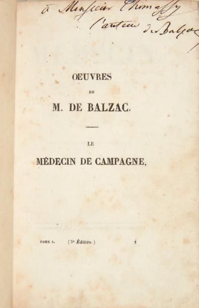 BALZAC Honoré de (1799-1850) Le Médecin de campagne. Troisième édition, soigneusement...