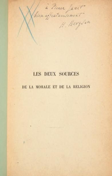 BERGSON Henri (1859-1941) 8 Volumes en édition originale (Paris, Librairie Félix...