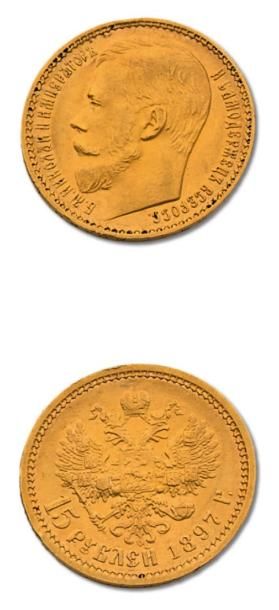 RUSSIE Nicolas II (1894-1917) 15 Roubles 1897 10 Roubles 1902 7, 50 Roubles 1897...