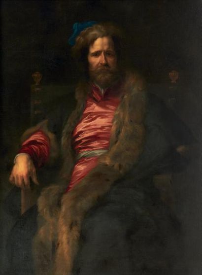 ECOLE FLAMANDE VERS 1700, SUIVEUR D'ANTOINE VAN DYCK Portrait du peintre David Ryckaert...