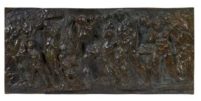 HONORE DAUMIER (1808-1979) Les émigrants, seconde version, conçu en 1862-1878 Bronze,...