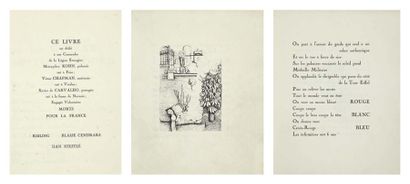CENDRARS (Blaise) La Guerre au Luxembourg. Six dessins de Kisling. Paris, Dan. Niestlé,...