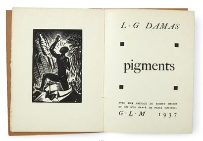 DAMAS (Léon Gontran) Pigments. Avec une préface de Robert Desnos et un bois gravé...
