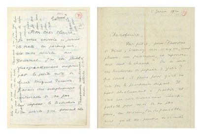 BERNANOS (Georges) Correspondance de Georges Bernanos avec son éditeur Charles Ofaire,...