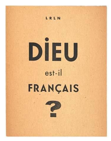 [BONNEFOY (Yves)] Dieu est-il français? Sans lieu ni date [Paris, La Révolution la...