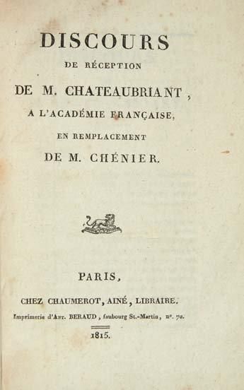 CHATEAUBRIAND (François-René de)