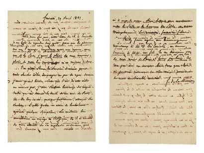 LAMENNAIS (Hugues-Félicité Robert de) Lettre adressée à Charles-Louis-Alexandre de...