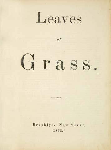 [WHITMAN (Walt)] Leaves of Grass. Brooklyn, New York, [James et Thomas Rome pour...