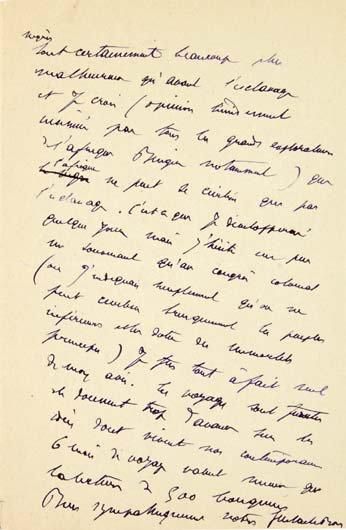 LE BON (Gustave) Lettre à Paul Bourget. Paris, 8 mai 1899. Lettre autographe signée...