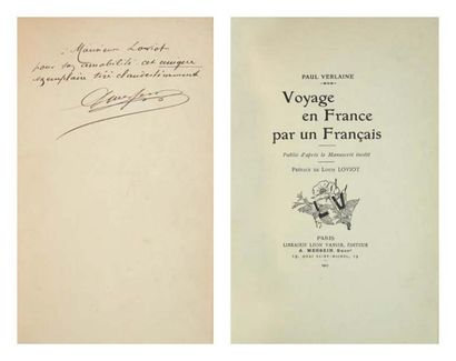 VERLAINE (Paul) Voyage en France par un Français. Publié d'après le manuscrit inédit....