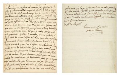 MARIE-THÉRÈSE D'AUTRICHE Lettre à Louis XV. 19 novembre 1757. Lettre autographe signée...