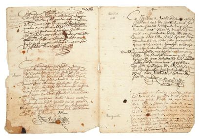 NIÉPCE Famille Environ 150 lettres ou pièces, 1712-1820. Archives d'une branche collatérale...