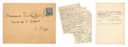 TINAN Jean de (1874-1898) 17 Lettres autographes signées, 1895-1898, à Pierre Louÿs;...