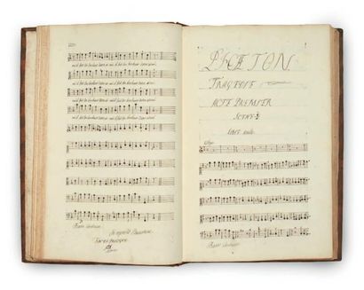 LULLY (Jean-Baptiste) Phaeton, tragédie. Sans lieu ni date [vers 1690]. Copie manuscrite...