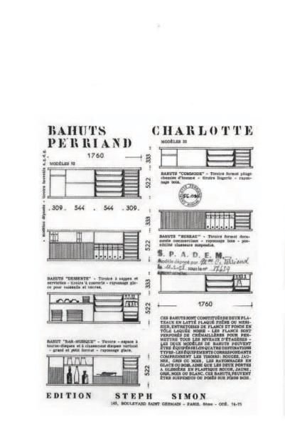 Charlotte PERRIAND (1903-1999) Important bahut à cinq portes coulissantes modèle...
