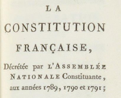 null La Constitution française, décrétée par l'Assemblée Nationale Constituante,...