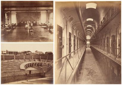 COLLARD (Hippolyte-Auguste) Photographies des prisons de Paris. 1875-1878. 21 photographies...
