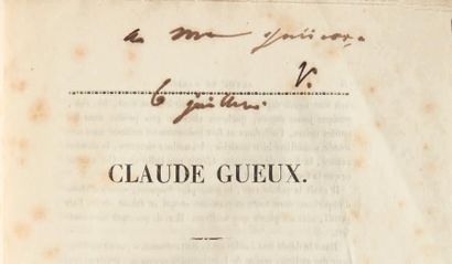 HUGO (Victor) Claude Gueux in: Revue de Paris, tome VII, 6 juillet 1834. Livraison...
