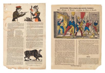 null [IMAGERIE POPULAIRE]. Ensemble de 20 placards illustrés, de 1816 à 1868. Remarquable...