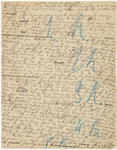 ROCHEFORT (Henri) MANUSCRIT autographe signé "Henri Rochefort", Farniente, [1876];...