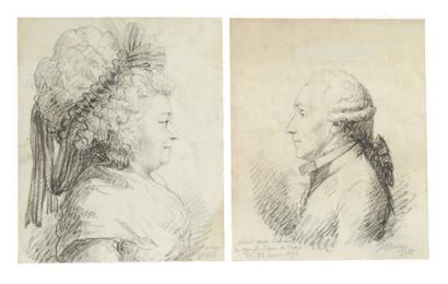 JEAN-BAPTISTE ISABEY (NANCY, 11 AVRIL 1767- PARIS, 18 AVRIL 1855) Deux portraits...