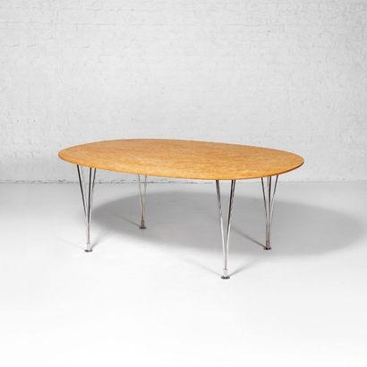 BRUNO MATHSSON (1907-1988) & PIET HEIN (1905-1996) Suède Table modèle «Super Cirkel»...